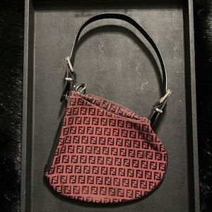 Vintage FENDI Zucca Saddle Bag